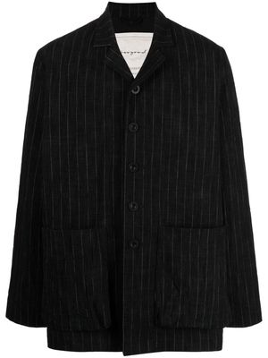 Toogood pinstripe button-up blazer - Black