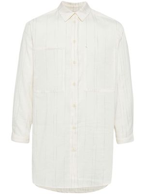 Toogood stripe-print cotton-linen shirt - Neutrals