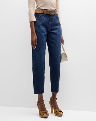 Toolville Cropped Straight-Leg Jeans