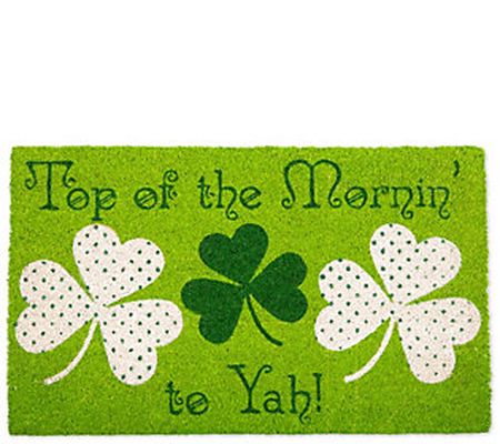 Top Of The Morning To Yah! Natural Coir Doormat