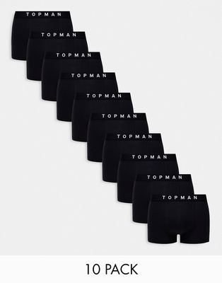 Topman 10 pack trunks in black-Multi