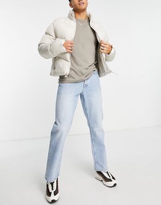 Topman baggy jeans in light wash blue