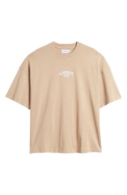 Topman Extreme Embroidered Oversize Cotton T-Shirt in Stone at Nordstrom, Size Large