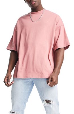 Topman Extreme Oversize Fit T-Shirt in Burgundy