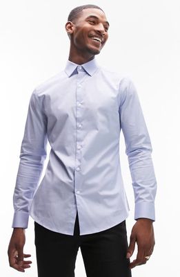 Topman Formal Stretch Button-Up Shirt in Light Blue