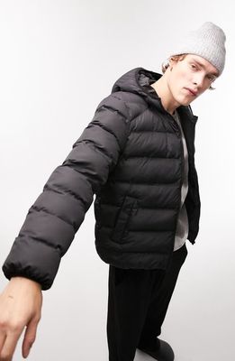 Topman Hooded Liner Jacket in Black