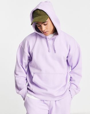 Topman oversized hoodie in lilac - part of a set-Purple