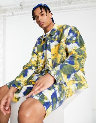 Topman oversized jacket with all over tie dye in multi - part of a set