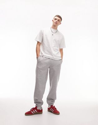 Topman oversized sweatpants in gray heather