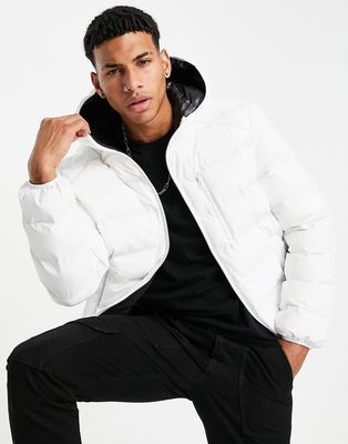 Topman quilted liner jacket with padding in white - WHITE
