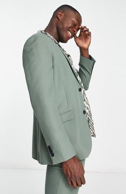 Topman Skinny Suit Jacket in Light Green