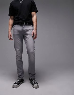 Topman slim jeans in gray