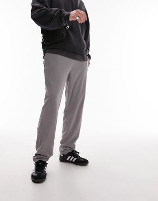 Topman straight sweatpants in washed gray