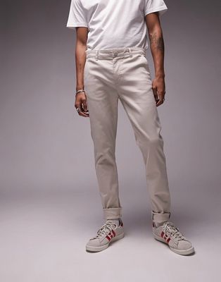 Topman super skinny chino pants in stone-Gray