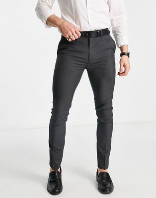 Topman super skinny smart pants in gray