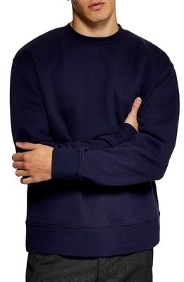 Topman Tristan Sweatshirt in Navy Blue