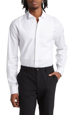 Topman Wing Collar Button-Up Shirt in White