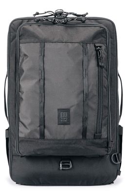 Topo Designs 40-Liter Global Travel Water Repellent Recycled Nylon Backpack in Black/Black