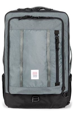 Topo Designs 40-Liter Global Travel Water Repellent Recycled Nylon Backpack in Charcoal/Charcoal
