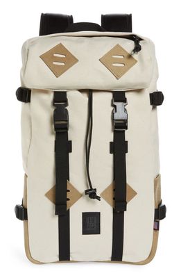 Topo Designs 'Klettersack' Backpack in Natural/Khaki Leather