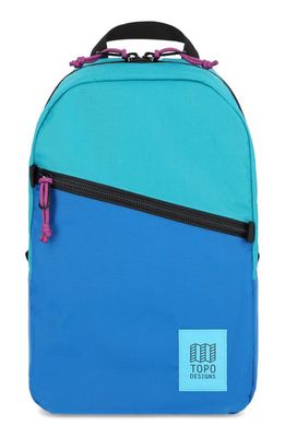 Topo Designs Light Pack Backpack in Tile Blue/Blue