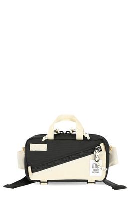 Topo Designs Mini Quick Water Repellent Belt Bag in Black/Bone White