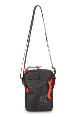 Topo Designs Mini Water Repellent Crossbody Bag in Black/Black