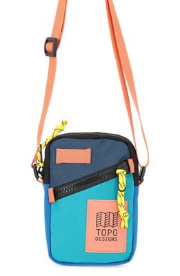 Topo Designs Mini Water Repellent Crossbody Bag in Tile Blue/Pond Blue