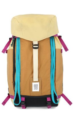 Topo Designs Mountain Water Repellent Recycled Nylon Backpack in Hemp/Bone Brown