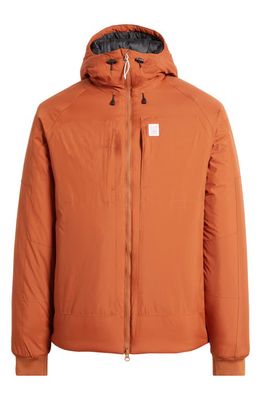 Topo Designs Mountain Water Resistant Hooded Jacket in Brick