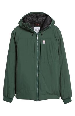 Topo Designs Mountain Water Resistant Hooded Jacket in Forest
