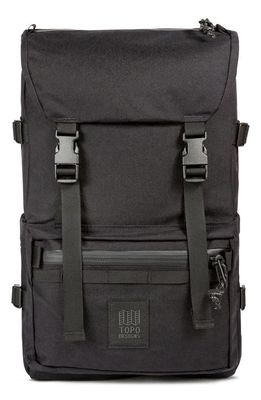 Topo Designs Rover Tech Backpack in Black/Black
