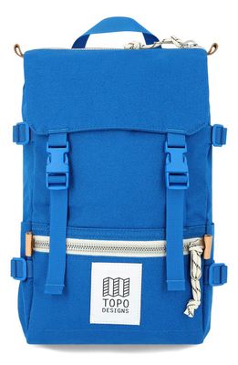 Topo Designs Rover Water Resistant Mini Backpack in Blue Canvas