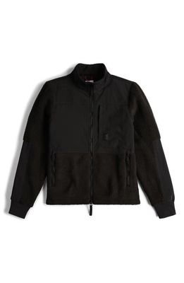 Topo Designs Subalpine Faux Shearling Fleece Jacket in Black