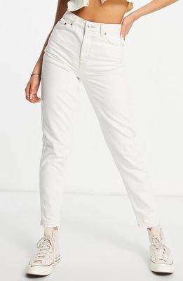 Topshop Ankle Mom Jeans in Off White
