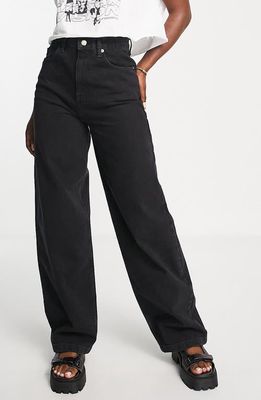 Topshop Baggy Nonstretch Jeans in Black