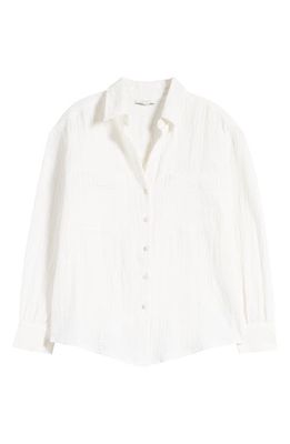 Topshop Casual Cotton Button-Up Shirt in White
