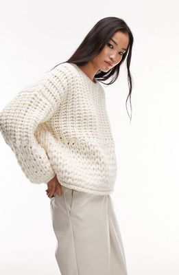 Topshop Chunky Sweater in Ivory