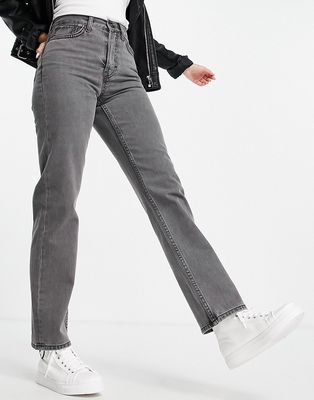 Topshop dad jeans in smoke gray-Grey