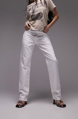 Topshop Dad Jeans in White