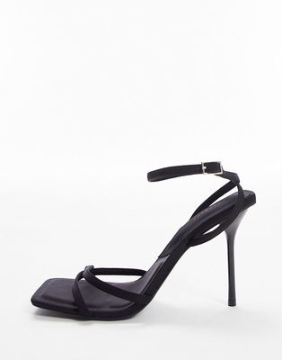 Topshop Dakota strappy heeled sandals in black