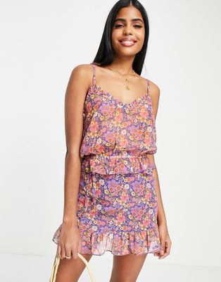 Topshop floral sheer cami in multi - part of a set