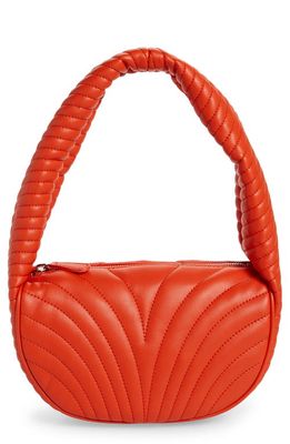 Topshop Genna Quilted Shoulder Bag in Orange