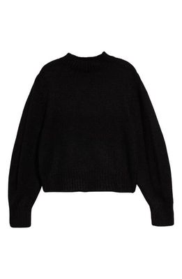 Topshop High Crewneck Sweater in Black