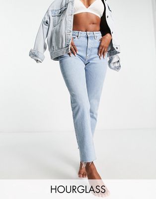 Topshop Hourglass Straight jeans in bleach-Blue