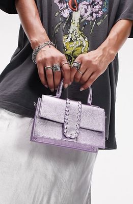 Topshop Lola Leather Crossbody Bag in Lilac