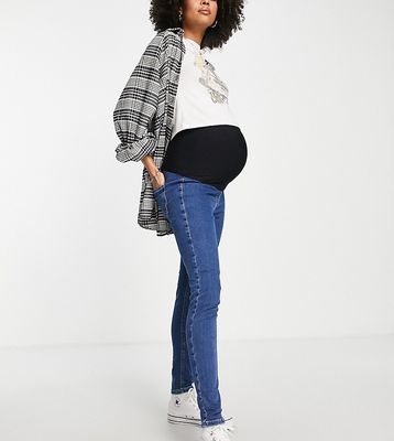 Topshop Maternity Joni over bump jeans in mid blue