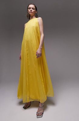 Topshop Panelled Maxi Dress in Yellow