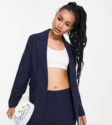Topshop Petite fitted blazer in navy