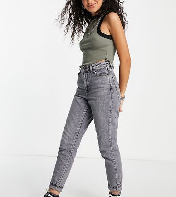 Topshop Petite Mom jeans in gray